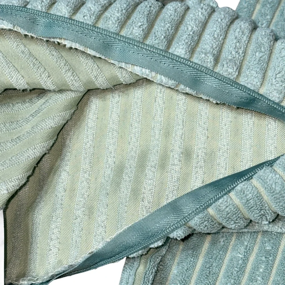 Set of 2 Sage Green Corduroy Throw Pillow Covers 16x16 Square Ribbed Decorative